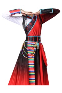 Design costumes for Tibetan dance performances, custom-made women's ethnic minority costumes, adult Dolma big swing skirts, Chinese style costumes SKDO011 detail view-7